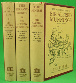 "The Autobiography Of Sir Alfred Munnings: The Finish" 1950 MUNNINGS, Sir Alfred
