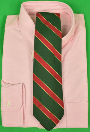 "Brooks Brothers Silk/ Wool Hunter Green/ Red UK Tie" (DEADSTOCK w/ BB Tag)