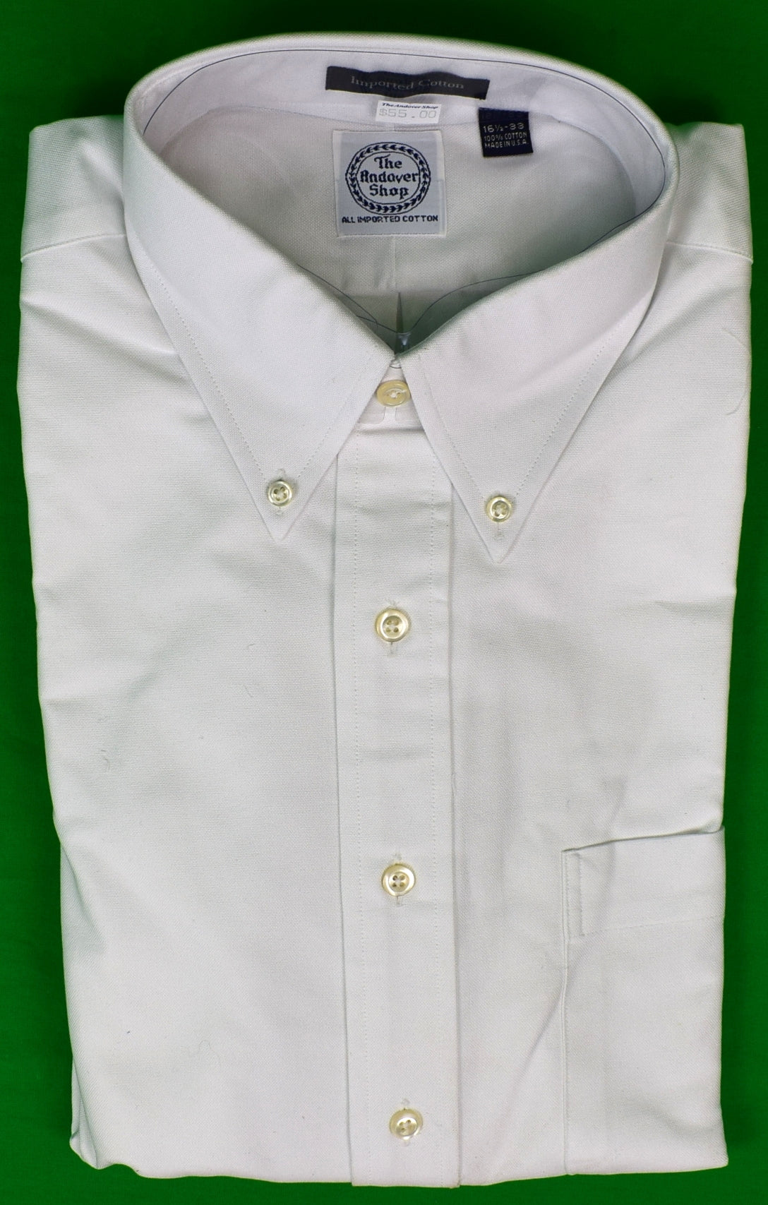 The Andover Shop White OCBD Dress Shirt Sz 16 1/2-32 (New/ Old c2001 Stock)