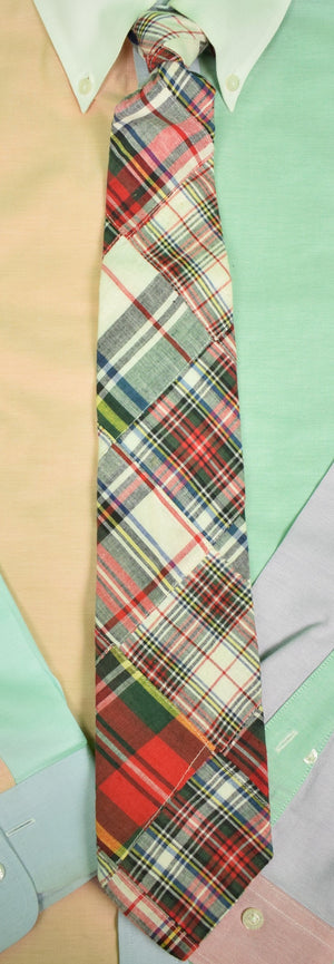 Brooks Brothers Patch Tartan Madras Neck Tie