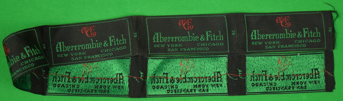 "Abercrombie & Fitch Strip Of (7) A&F Garment Labels"