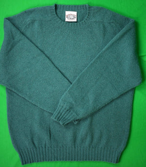 Jamieson's Scottish Shetland Crewneck Spruce Green Sweater Sz 48