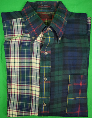O'Connell's Patch Tartan Viyella Sport Shirt Sz: XL (SOLD)