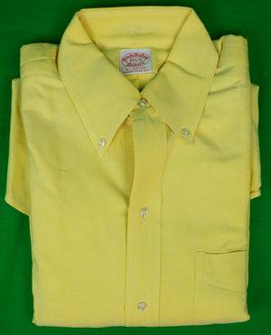 Brooks Brothers Yellow OCBD Shirt Sz 15 1/2- 5