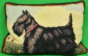 "Hand-Needlepoint Terrier Pillow" (SOLD)