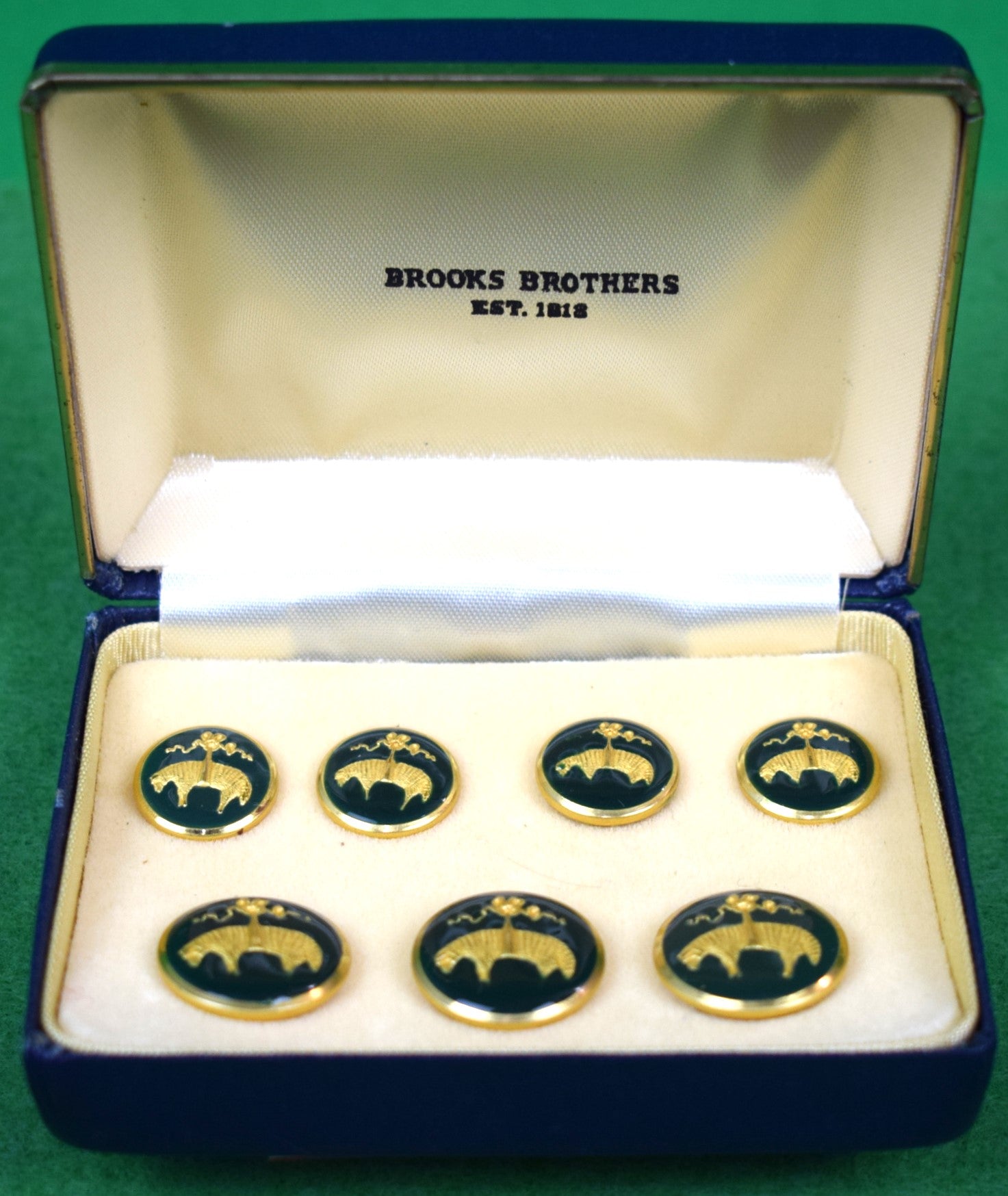 Vintage Brooks Brothers Blazer Buttons Set Gold Brass BB Monogram Shank  Men's