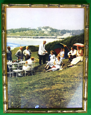 Slim Aarons Luncheon On The Lawn In Newport c1974 Framed Color Plate