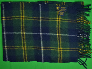 "Rugby By Ralph Lauren Tartan Lambs Wool Scarf Made In Scotland"