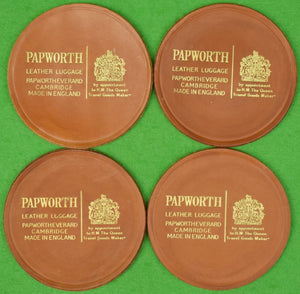 "Set x 4 Papworth Saddle Leather Coasters" (SOLD)