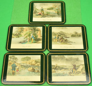 Brooks Brothers Boxed Set of 5 English Angling Coasters