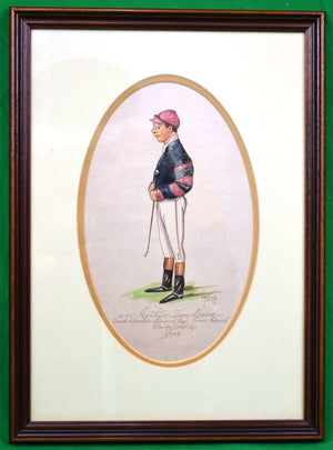 Arthur Templeman Jockey c1905 Watercolour By Astor