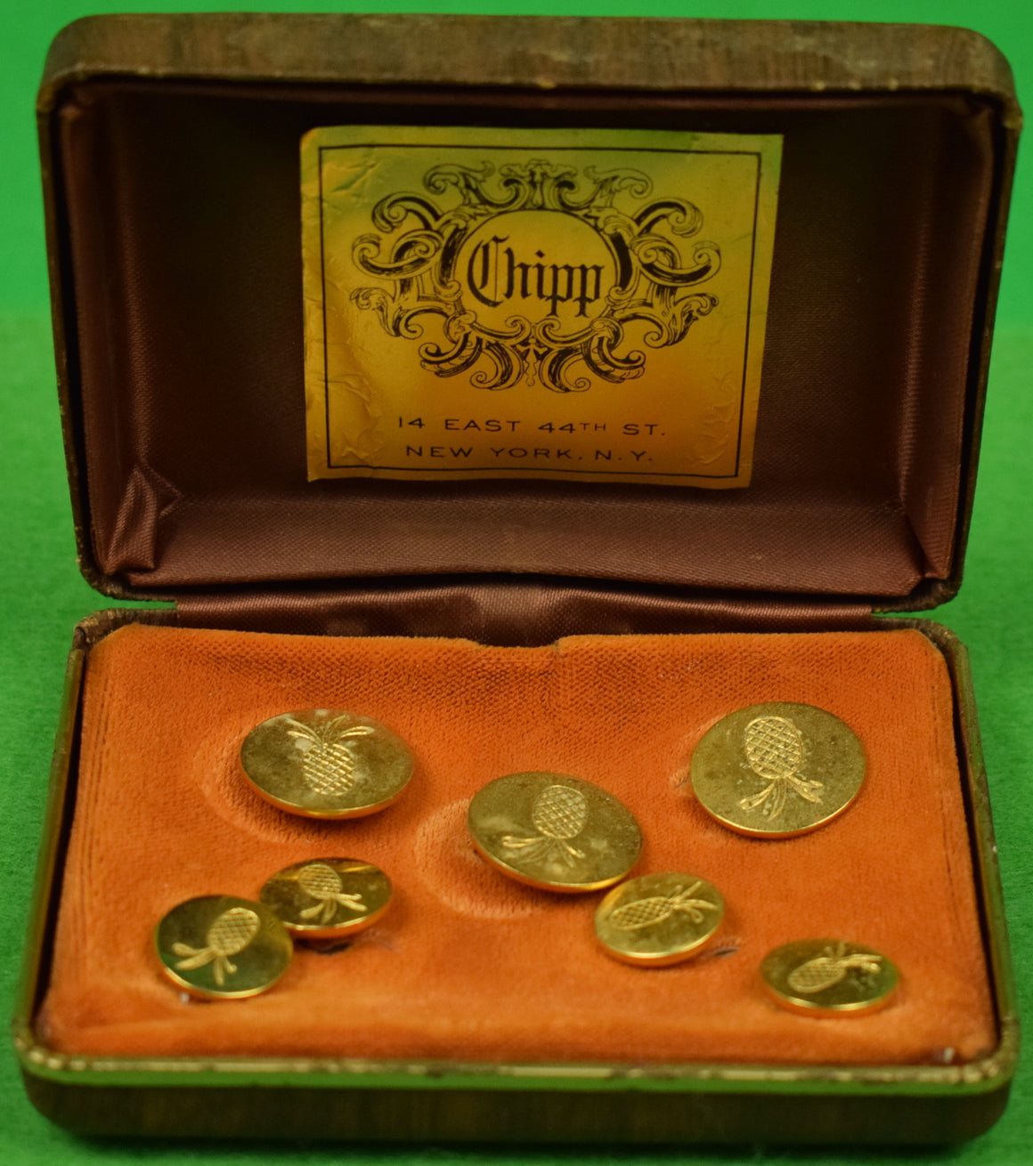 "Chipp Box Set x (7) Gaunt London Pineapple Brass Blazer Buttons" (SOLD)