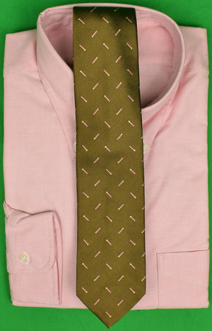 Drake's of London Huntsman's Tie w/ Pink Shot Shell Motif