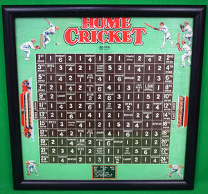 "Home Cricket Pepys Series Framed 1946 Board Game"