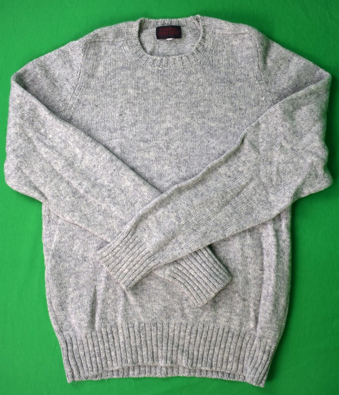O'Connell's Scottish Shetland Wool Crew Neck Sweater Lt Grey Sz 40