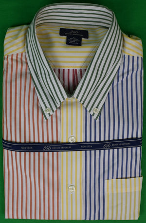 "Brooks Brothers 346 Multi Stripe Fun Shirt" Sz L (New/ Old Stock w/ BB Tag)
