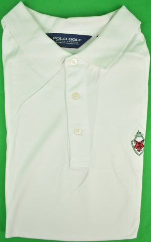 Ralph Lauren Polo White Golf Shirt w/ Fox Chapel Club Logo Sz: XXL