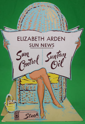 Elizabeth Arden Sun News Sun Control/ Suntan Oil 3-D Advert Sign