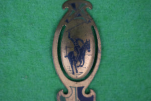 "Brass Art Deco Polo Player Bookmark"