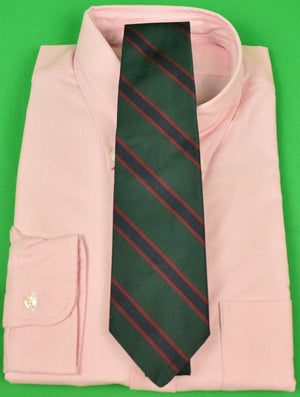"Brooks Brothers Hunter Green Repp Stripe Silk Tie" (DEADSTOCK w/ $12.75 BB Tag!) (SOLD)