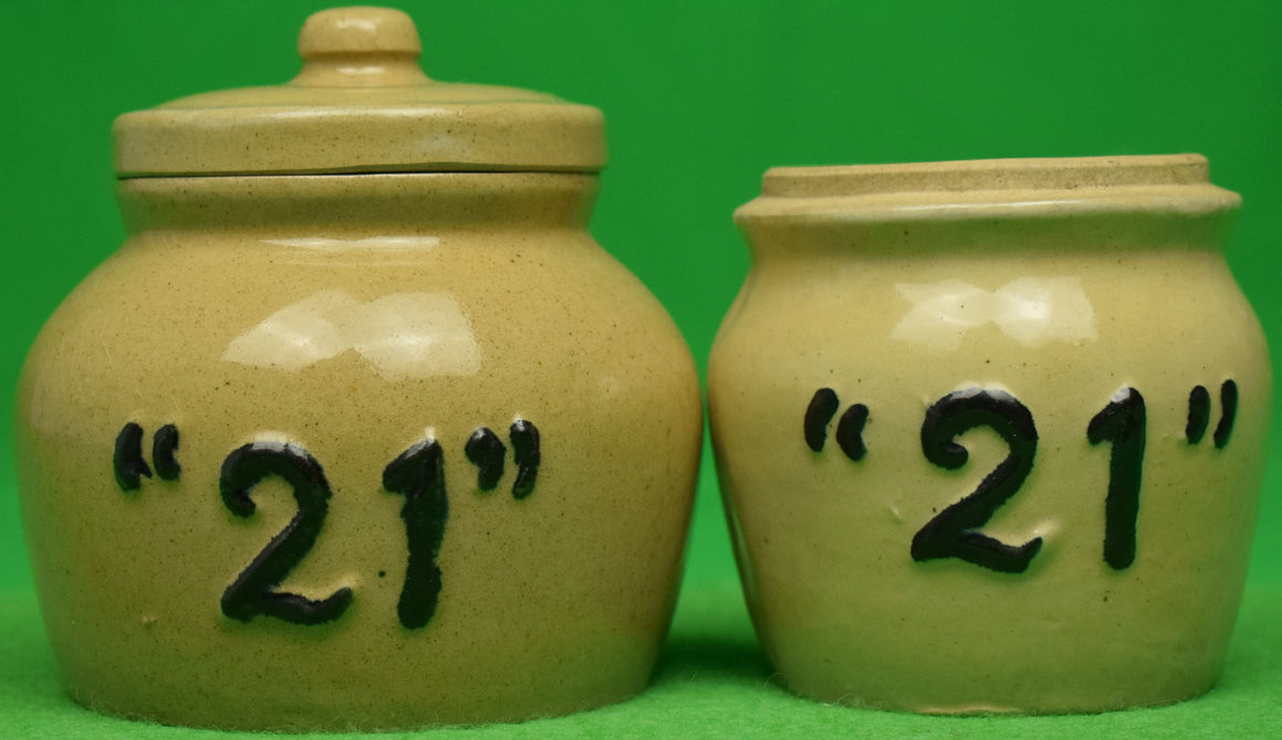 "Set x Two "21" Club New York c1950s Condiment Jars" (SOLD)