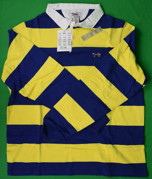 "Blue/ Yellow Stripe Rugby Shirt" Sz XXL (New w/ Tags)