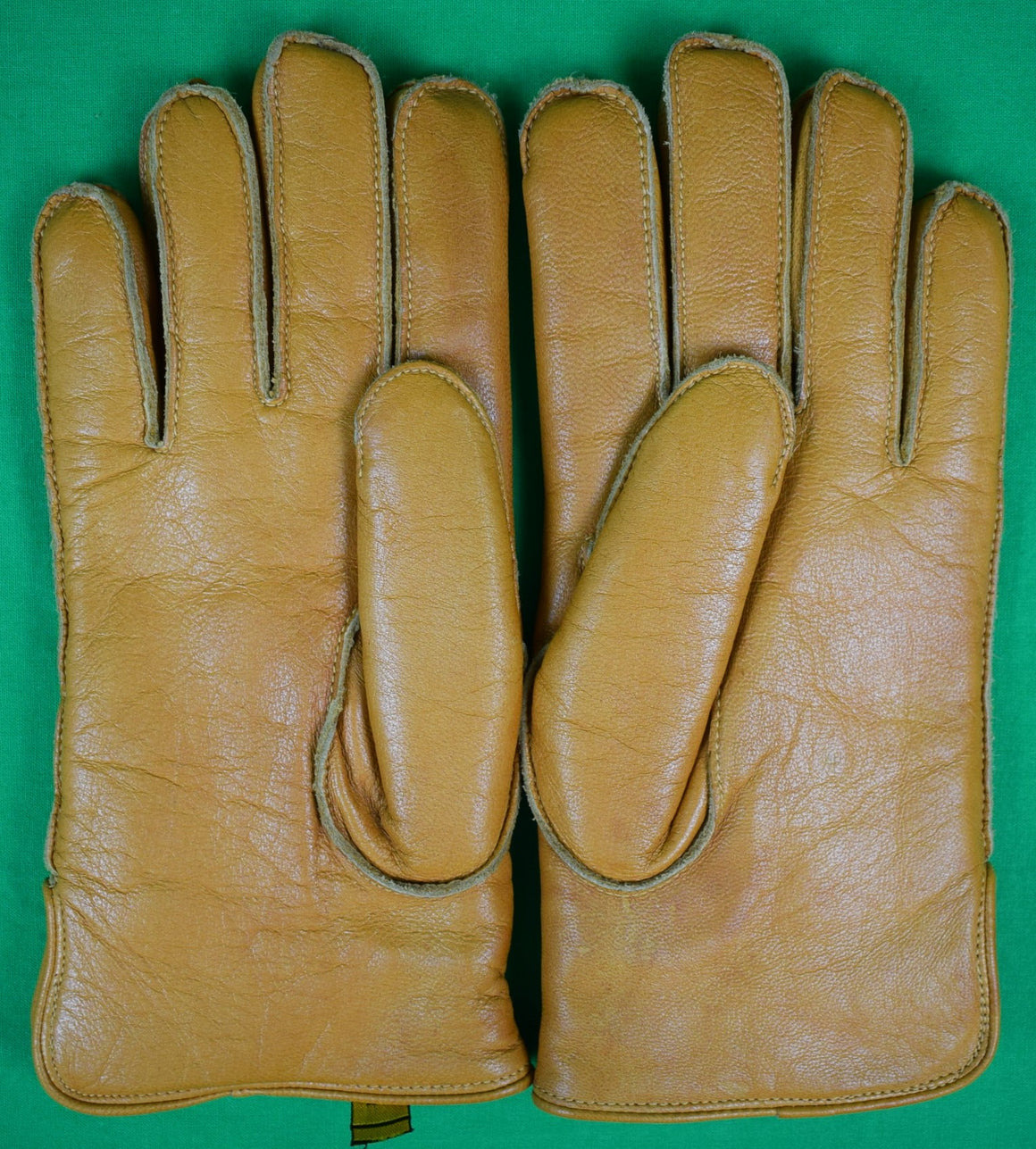 Abercrombie & Fitch British Tan Leather Gloves Sz M