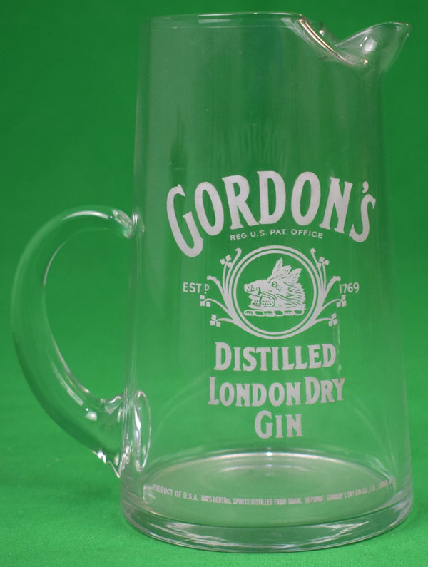 Gordon's Gin Glass Pitcher