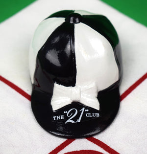 The "21" Club Black/ White Jockey Cap Bottle Opener (New/ Old Stock)