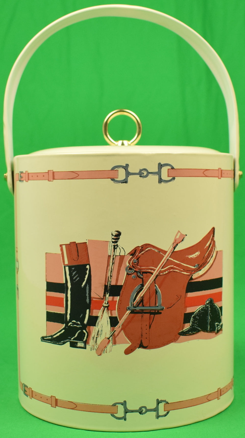 "Georges Briard Equestrian Ice Bucket w/ 3 Trays"