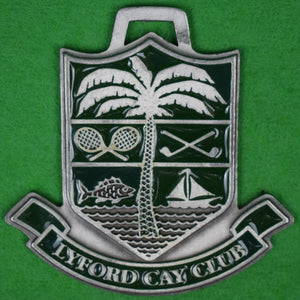 "Lyford Cay Club Member's Car Grill Enamel/ Pewter Badge" (SOLD)