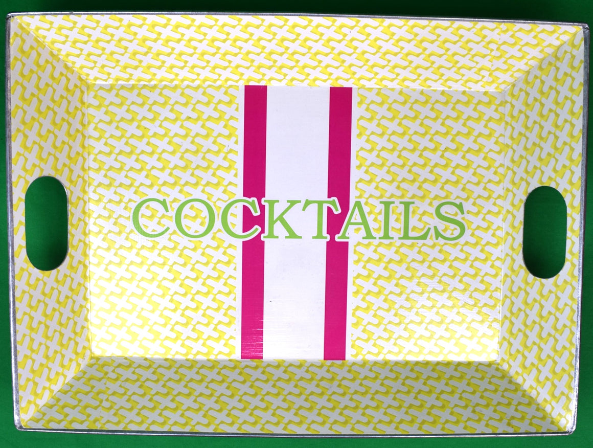 Cocktails Decoupage Party Tray