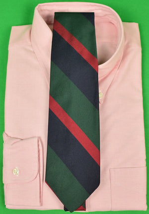 Brooks Brothers Hunter Green/ Navy Repp Stripe Silk Tie (DEADSTOCK w/ BB Tag) (SOLD)