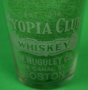 "Myopia Club Est. 1834 Whiskey c1908 Shot Glass"