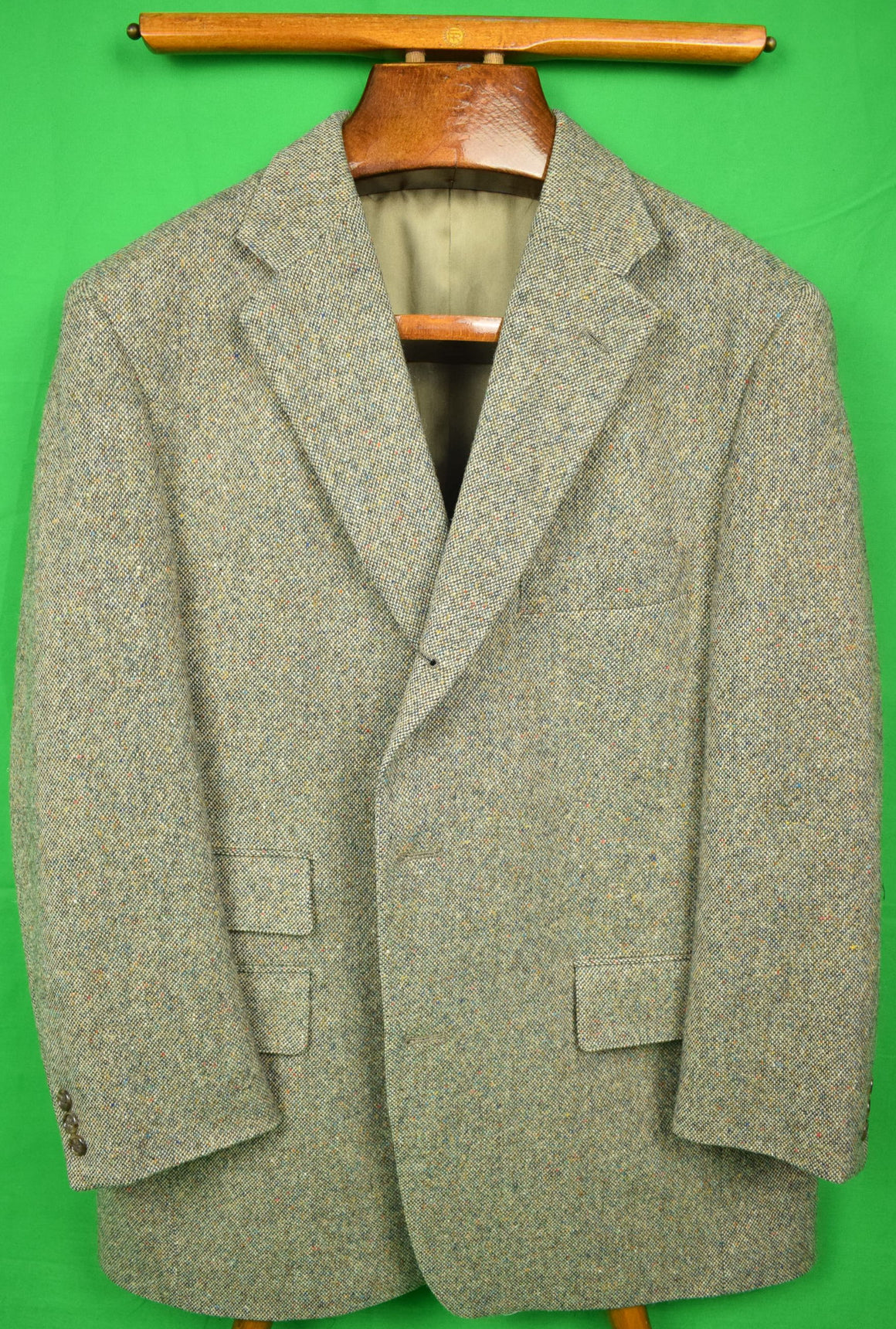 "J. Press Donegal Tweed 3Pc Wool Suit Sz: 44R 3 Button/ w/ Lapel Vest & Pleated Trouser" Sz: 39"W (SOLD)