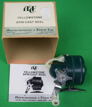 Abercrombie & Fitch Co. Yellowstone Spin-Cast Reel w/ Pamphlet (New In
