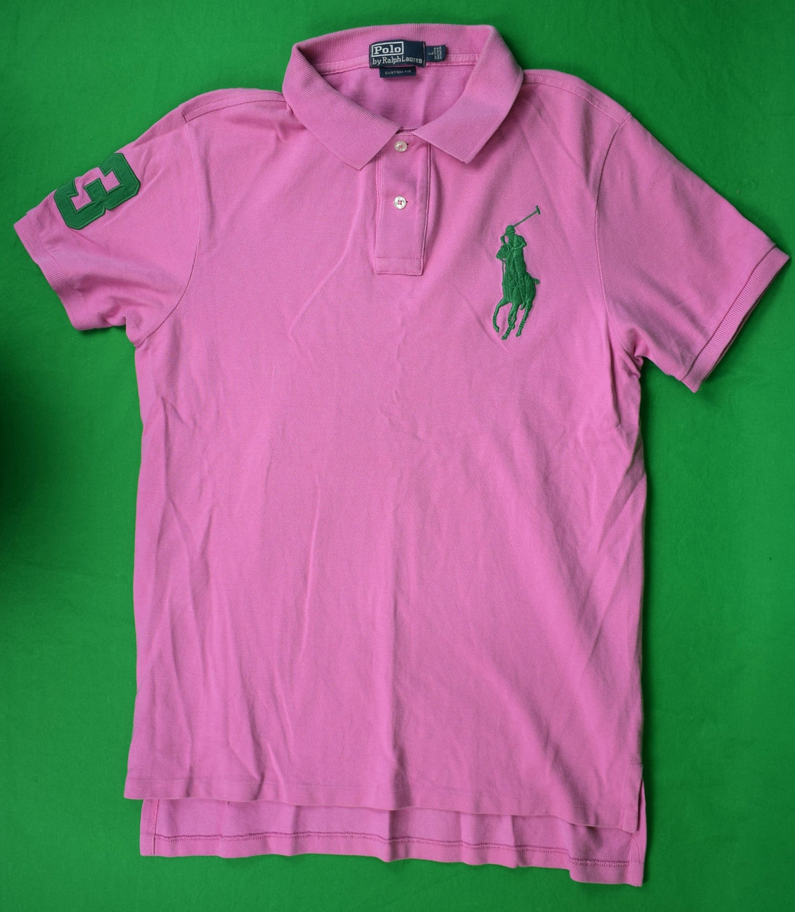 "Polo By Ralph Lauren Raspberry Pink Polo Shirt" Sz L