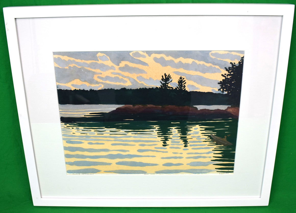 Cove North Island Afternoon Aug 2015 Watercolor By Stoney Conley
