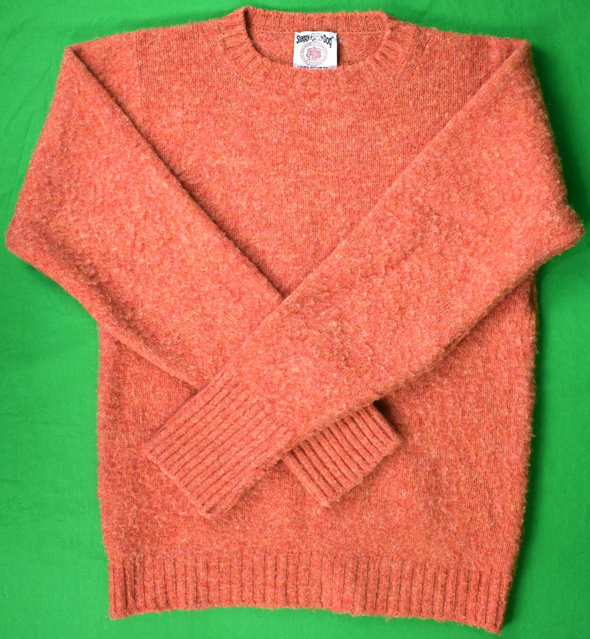 "J. Press Shaggy Dog Coral Shetland Crewneck Sweater" Sz M