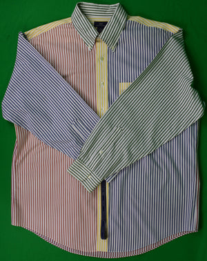 "Brooks Brothers 346 Multi Fun Stripe Broadcloth BD Shirt" Sz XL (New w/ BB Tag) (SOLD)