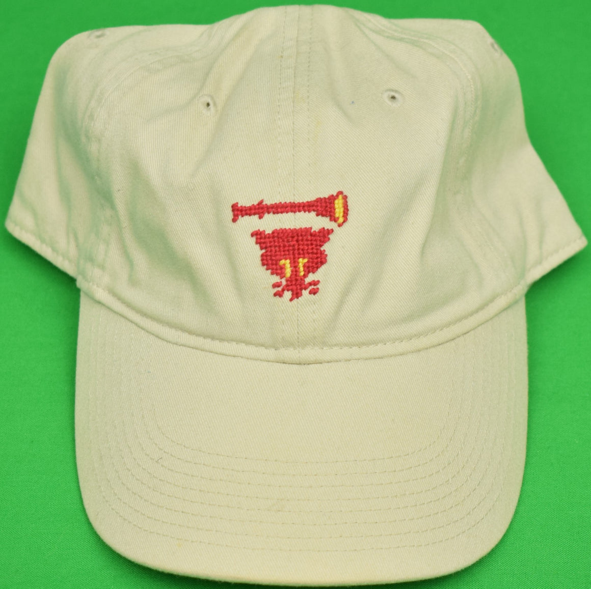Myopia Hunt Club 1875 Smathers & Branson Needlepoint Chino Cap w/ MHC Logo (New!) (SOLD)