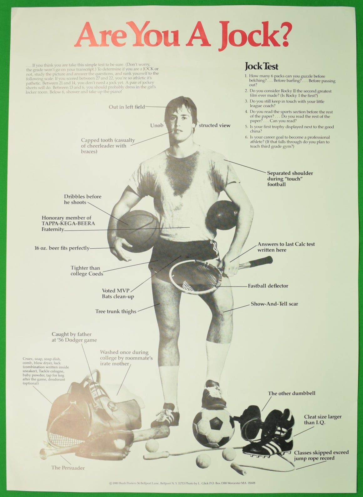 "Are You A Jock?" c1980 Poster (SOLD)