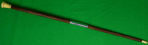 Gent's Walking Stick w/ 4 1/4" Sterling Silver Band And Bone Knob