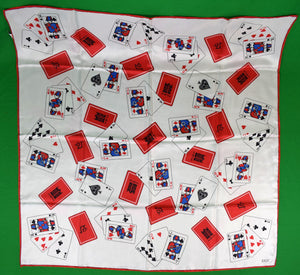 The "21" Club Jockey w/ Red Playing Cards Poly XXIX Scarf