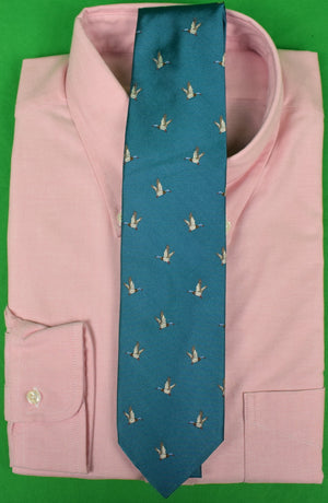 Brooks Brothers Teal Silk Twill Mallard Tie (New w/ BB Tag!)