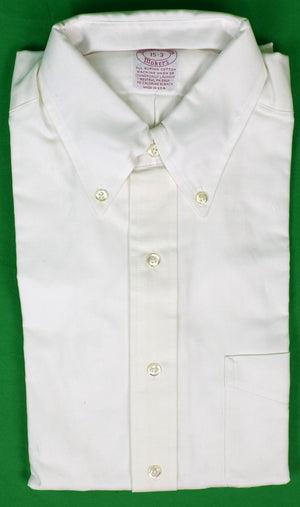 "Brooks Brothers Supima Cotton White OCBD Shirt" Sz 15-3 (Deadstock w/ BB Tag) (SOLD)