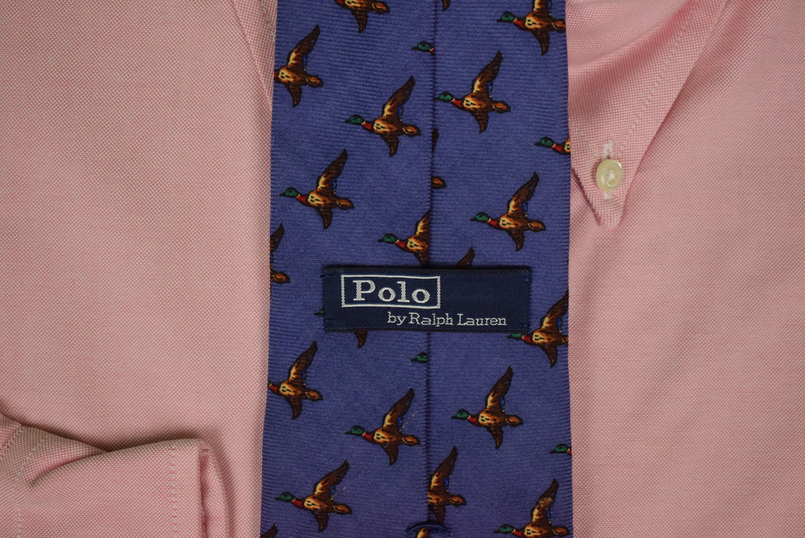 "Polo By Ralph Lauren Purple Wool Challis Duck Tie"