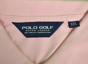 Ralph Lauren Polo Golf Pink S/S Shirt w/ Rolling Rock Club Logo Sz: XXL