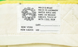 Chipp Wasp Embroidered Yellow Poplin Swim Trunks Sz: 32"W