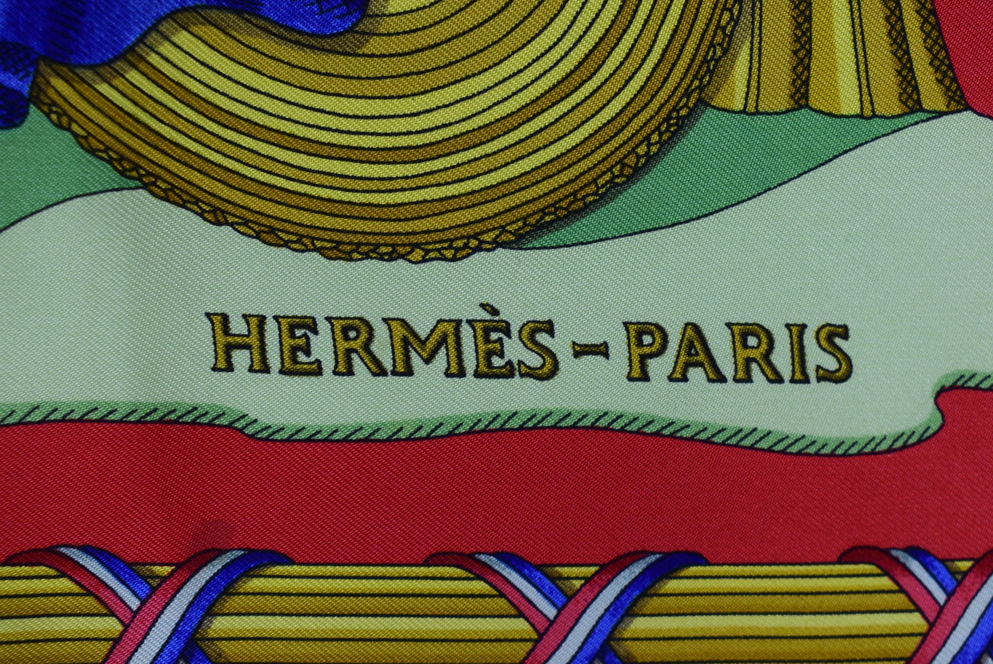 Hermes Paris 1789 Republique Francaise Blue Silk Scarf (w/ 'H' Box)